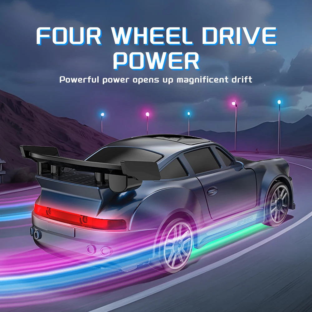 1/64 Scale Drift RC Car 2.4Ghz Desktop Mini Racing ESP Remote Control Car Model 4WD RC Vehicle Toys for Adults Children's Gifts