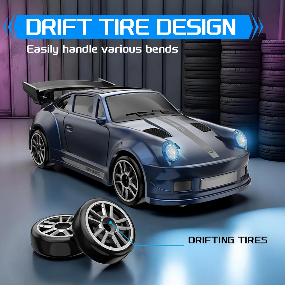 1/64 Scale Drift RC Car 2.4Ghz Desktop Mini Racing ESP Remote Control Car Model 4WD RC Vehicle Toys for Adults Children's Gifts