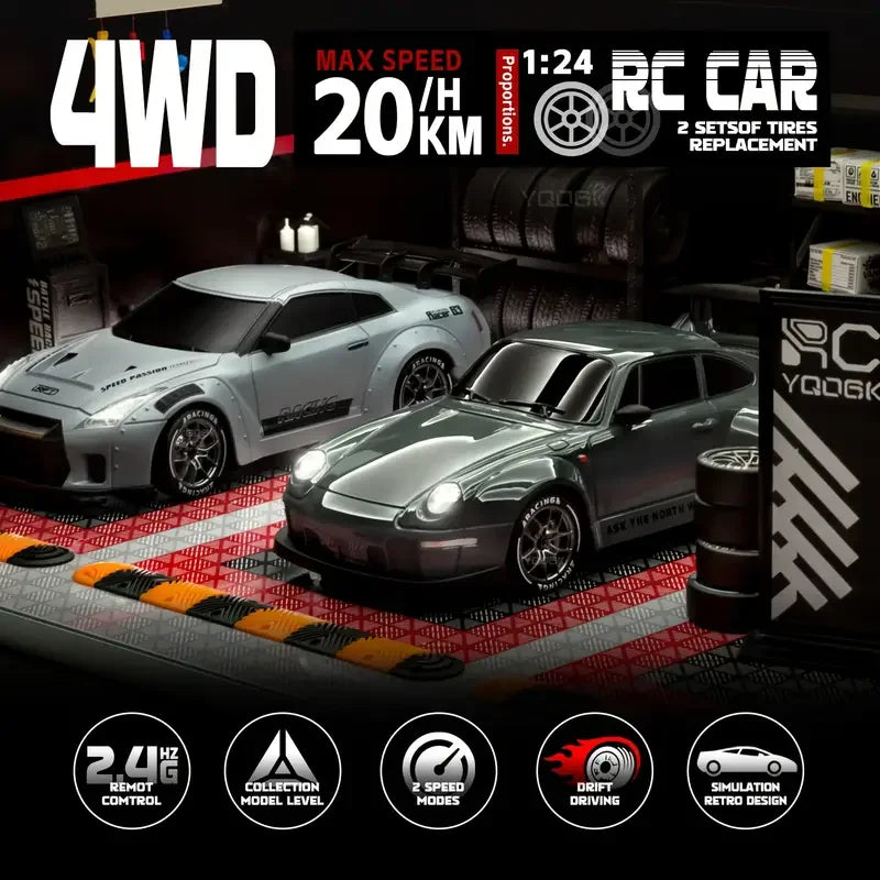 Nissan GTR RC Drift Car 1:24 Scale Replica 20 kp/h