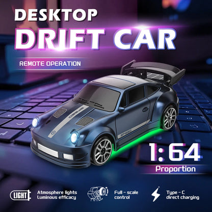 1/64 Scale Drift RC Car 2.4Ghz Desktop Mini Racing ESP Remote Control Car Model 4WD RC Vehicle Toys for Adults Children's Gifts
